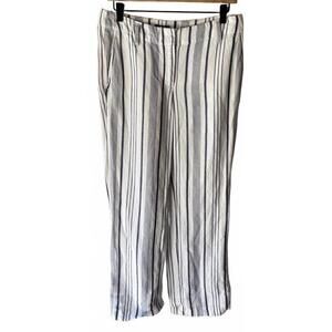 Ann Taylor LOFT Pants Stripe White Blue